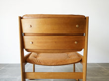 画像をギャラリービューアに読み込む, Grete Jalk Chair グレーテ・ヤルク オーク材とレザーのチェア 1960年代北欧ビンテージ 椅子の背面