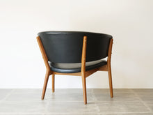画像をギャラリービューアに読み込む, Nanna Ditzel Jørgen Ditzel Model 83 easy chair ナナ・ディッツェル&ヨルゲン・ディッツェル モデル83 黒革のイージーチェア 椅子の背面