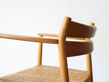 画像をギャラリービューアに読み込む, ボーエ・モーエンセン アームチェア オークと籐編み Børge Mogensen Oak armchair 椅子のフレーム