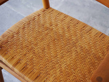 画像をギャラリービューアに読み込む, ボーエ・モーエンセン アームチェア オークと籐編み Børge Mogensen Oak armchair 椅子の座面 籐