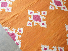 画像をギャラリービューアに読み込む, Danish Design The Rug Company Goodweave Orange Carpet Geometric Pattern オレンジカーペット 幾何学模様 北欧デザイン ラグ