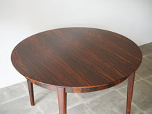 画像をギャラリービューアに読み込む, デンマークデザイン ローズウッド 北欧ヴィンテージ 延長式ダイニングテーブルの天板