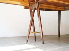 画像をギャラリービューアに読み込む, デンマークデザイン ローズウッド 北欧ヴィンテージ 延長式ダイニングテーブルの補助脚