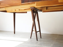 画像をギャラリービューアに読み込む, デンマークデザイン ローズウッド 北欧ヴィンテージ 延長式ダイニングテーブルの補助脚