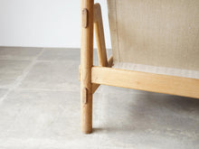 画像をギャラリービューアに読み込む, Danish design Easy chair with canvas デンマークデザイン キャンバス生地張り 北欧ヴィンテージ イージチェアの脚