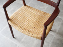 画像をギャラリービューアに読み込む, Ejner Larsen Aksel Bender Madsen Willy Beck アイナー ラーセン アクセル ベンダー マッセン ヴィリーベック 籐編み チークアームチェアの座面と肘掛