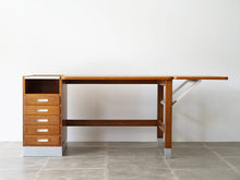 画像をギャラリービューアに読み込む, Tove Edvard Kindt-Larsen Childrens Desk トーベ・キンドラーセン 北欧ビンテージ 子ども用デスク 学習机 デザイナーズ 右側に畳まれた延長板
