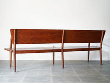 画像をギャラリービューアに読み込む, フリッツハンセン1940〜1950年代ビンテージのベンチ Fritz Hansen wood vintage Bench 木製の長椅子 ベンチの背面