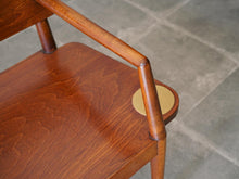 画像をギャラリービューアに読み込む, フリッツハンセン1940〜1950年代ビンテージのベンチ Fritz Hansen wood vintage Bench 木製の長椅子 ベンチの肘掛け