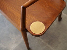 画像をギャラリービューアに読み込む, フリッツハンセン1940〜1950年代ビンテージのベンチ Fritz Hansen wood vintage Bench 木製の長椅子 ベンチの座面端に真鍮の飾り