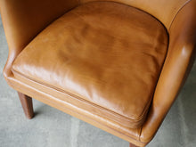 画像をギャラリービューアに読み込む, アルネ・ヴォッダーの革張りのイージーチェア Arne Vodder Arm chair upholstered with leather Ivan Schlechter レザーの一人がけ椅子のクッション