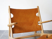 画像をギャラリービューアに読み込む, ボーエ・モーエンセン ハンティングチェア ビンテージ Børge Mogensen The Hunting Chair Model 2229 by Erhard Rasmussen 北欧デザイン名作チェア 椅子の背もたれ フルグレインレザー 革張りのラウンジチェア