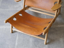 画像をギャラリービューアに読み込む, ボーエ・モーエンセン ハンティングチェア ビンテージ Børge Mogensen The Hunting Chair Model 2229 by Erhard Rasmussen 北欧デザイン名作チェア 椅子の座面 フルグレインレザー 革張りのラウンジチェア