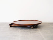 画像をギャラリービューアに読み込む, エジプシャンテーブル ブラジリアンローズウッド モーエンスラッセン Mogens Lassen Egyptian Table Rud Rasmussen 北欧名作家具 ラウンドテーブルを畳んだ状態