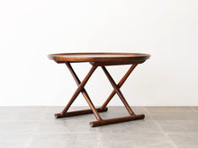 画像をギャラリービューアに読み込む, エジプシャンテーブル ブラジリアンローズウッド モーエンスラッセン Mogens Lassen Egyptian Table Rud Rasmussen 北欧名作家具 ラウンドテーブル X字の脚
