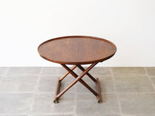 画像をギャラリービューアに読み込む, エジプシャンテーブル ブラジリアンローズウッド モーエンスラッセン Mogens Lassen Egyptian Table Rud Rasmussen 北欧名作家具 ラウンドテーブルを上から見た様子