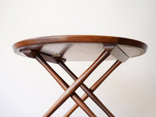 画像をギャラリービューアに読み込む, エジプシャンテーブル ブラジリアンローズウッド モーエンスラッセン Mogens Lassen Egyptian Table Rud Rasmussen 北欧名作家具 ラウンドテーブルの脚と天板裏側