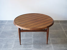 画像をギャラリービューアに読み込む, アイヴァンAヨハンソン ブラジリアンローズウッドの丸テーブル コーヒーテーブル Ejvind A.Johansson Reversable Table 北欧デザインのローテーブル 木目側の天板
