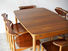 画像をギャラリービューアに読み込む, フィンユール ボヴィルケ ダイニングテーブル ブラジリアンローズウッド ダイニングテーブル Finn Juhl Bovirke Extendable dinning table 北欧ヴィンテージのテーブルとBO62チェアのセット