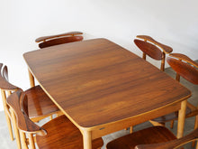 画像をギャラリービューアに読み込む, フィンユール ボヴィルケ ダイニングテーブル ブラジリアンローズウッド ダイニングテーブル Finn Juhl Bovirke Extendable dinning table 北欧ヴィンテージのテーブルとBO62チェアのセット