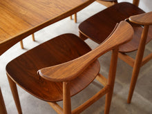 画像をギャラリービューアに読み込む, フィンユール ボヴィルケ ダイニングテーブル ブラジリアンローズウッド ダイニングテーブル Finn Juhl Bovirke Extendable dinning table 北欧ヴィンテージのテーブルとBO62チェアのセット 椅子の背もたれ
