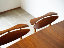 画像をギャラリービューアに読み込む, フィンユール ボヴィルケ ダイニングテーブル ブラジリアンローズウッド ダイニングテーブル Finn Juhl Bovirke Extendable dinning table 北欧ヴィンテージのテーブルとBO62チェアのセット