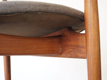 画像をギャラリービューアに読み込む, フィンユール NV55 アームチェア ブラジリアンローズウッド ニルスヴォッダー Finn Juhl NV55 arm Chair brazilian rosewood Niels Vodder フィンユールの椅子の座面下