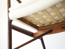 画像をギャラリービューアに読み込む, Finn Juhl Niels Vodder NV45 Chair Brazillian Rosewood フィン ユール ニルス ヴォッダー ブラジリアンローズウッド アームチェア 座面の裏