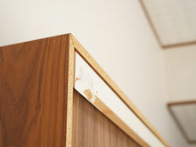 画像をギャラリービューアに読み込む, 北欧ブックケース 80cmのケースが4台セット 本棚の裏面 ドッコ式バー(あて木)