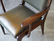画像をギャラリービューアに読み込む, デンマークのマホガニーチェアの肘掛け右側