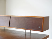 画像をギャラリービューアに読み込む, ハーマンミラー デスク ジョージ・ネルソン Home Office Desk George Nelson for Herman Miller ミッドセンチュリーのデスクのキャビネットのスライド扉はレザー張り
