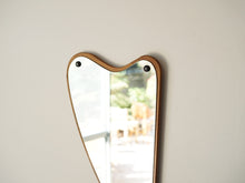 画像をギャラリービューアに読み込む, デンマークデザインの壁掛け鏡ヴィンテージミラーの上部