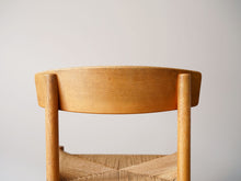 画像をギャラリービューアに読み込む, Børge Mogensen(ボーエモーエンセン)J39チェア(オーク&ペーパーコード)の背もたれ裏面