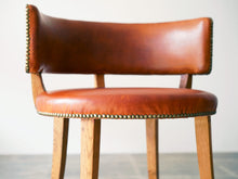 画像をギャラリービューアに読み込む, デンマークデザインのレザーのチェア 北欧家具 ビンテージチェア