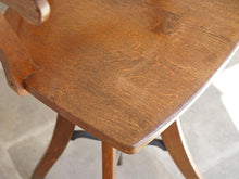 画像をギャラリービューアに読み込む, 木製の回転椅子 1920〜1930年代製アンティークな椅子の座面