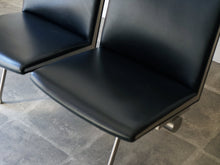 画像をギャラリービューアに読み込む, Hans J Wegner Kastrup sofa CH402 ハンスJウェグナー エアポートチェア カストラップベンチの座面 黒いレザー張り