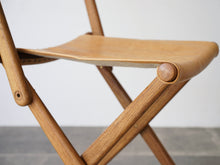 画像をギャラリービューアに読み込む, Torsten Johansson(トルステン・ヨハンソン)北欧チェア 折りたたみ椅子 天然革の椅子のフレームと座面