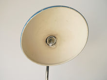 画像をギャラリービューアに読み込む, ハンガリーデザイン 青いテーブルランプ バウハウスデザイン家具 Marianne Brandt マリアンネブラントの照明のシェード内部は白い