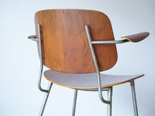 画像をギャラリービューアに読み込む, Børge Mogensen(ボーエ・モーエンセン)Søborg Armchair 肘掛け付きソボーチェアのクロムスチールのフレーム 背面