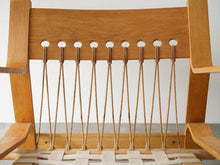 画像をギャラリービューアに読み込む, Hans J Wegner GE671 ハンスJウェグナーのゲタマ製イージチェアの背面のロープ