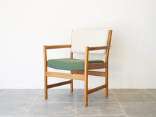 画像をギャラリービューアに読み込む, Danish Design Oak Armchair Illums Bolighus Kjellerup Vaeveri デンマークデザイン オーク材 ウール張り アームチェア
