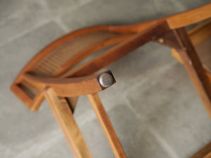 リーグモル・アンデルセン 北欧インテリア Rigmor Andersen chair 籐の背もたれと革張りの座面の椅子 ビンテージチェア 椅子の足裏