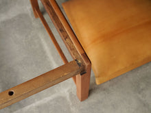 画像をギャラリービューアに読み込む, リーグモル・アンデルセン 北欧インテリア Rigmor Andersen chair 籐の背もたれと革張りの座面の椅子 ビンテージチェア 椅子の座枠
