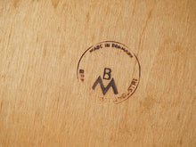 画像をギャラリービューアに読み込む, ヘンリー・ロゼングレン・ハンセン ローズウッドのダイニングチェア 黒レザー張りの椅子 Henry Rosengren Hansen Model59 北欧ビンテージチェアの裏面にBMの刻印
