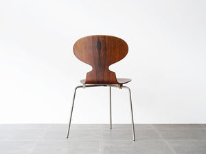 アルネヤコブセン アントチェア 3本脚 ビンテージ ローズウッド ありんこチェア Arne Jacobsen Model 3100 Ant chair ヤコブセンのダイニングチェアの背面