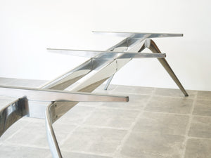 Todd Bracher Fritz Hansen T-No.1 glass tableトッド・ブレイチャー フリッツハンセン製 大きなガラステーブル 会議テーブルおしゃれ デザイナーズテーブル 10人用 スチールのフレームのみ