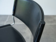 画像をギャラリービューアに読み込む, Nanna Jørgen Ditzel(ナナ&amp;ヨルゲン・ディッツェル)Badminton Chair バドミントンチェア モデル150 椅子の背もたれ レザーと黒い合板
