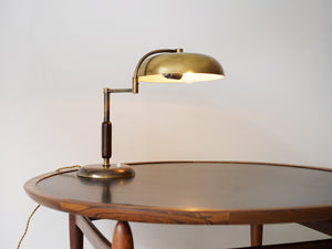 真鍮のテーブルランプ Art deco Adjustable Table Lamp of brass スタンドライトの伸ばした様子