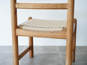 Scandinavian furniture design Solid pine chair with papercord