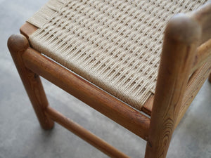 Scandinavian furniture design Solid pine chair with papercord